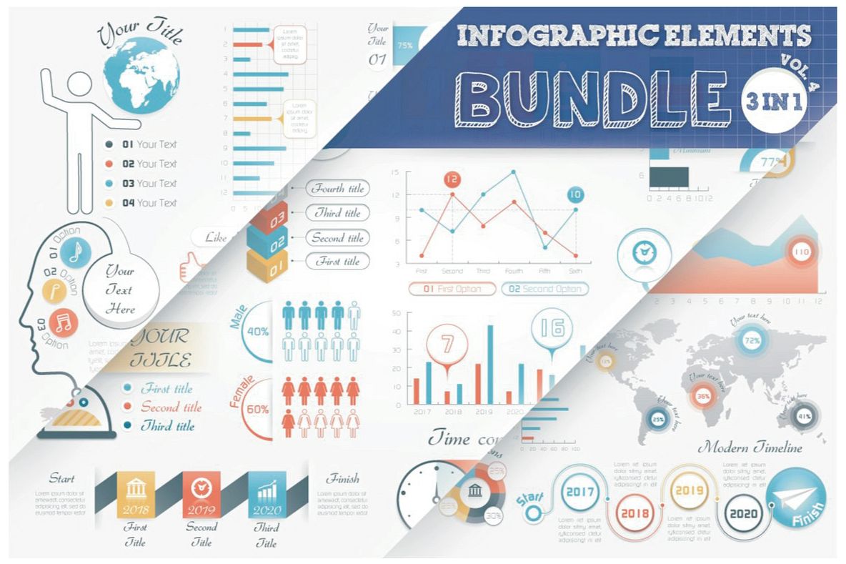Infographic Elements Bundle (3 in 1) main