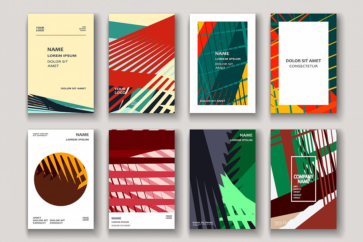 Modern cover design. Abstract retro 90s style texture stripe example image 1