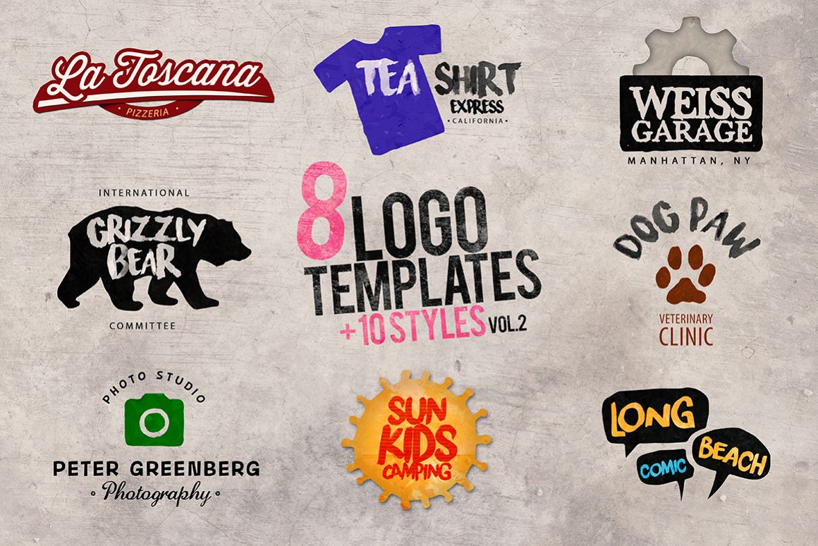 8 Logo Templates + Extras vol.2 example image 1