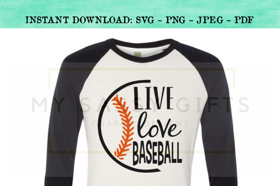 Live Love Baseball SVG Graphic Design example image 1