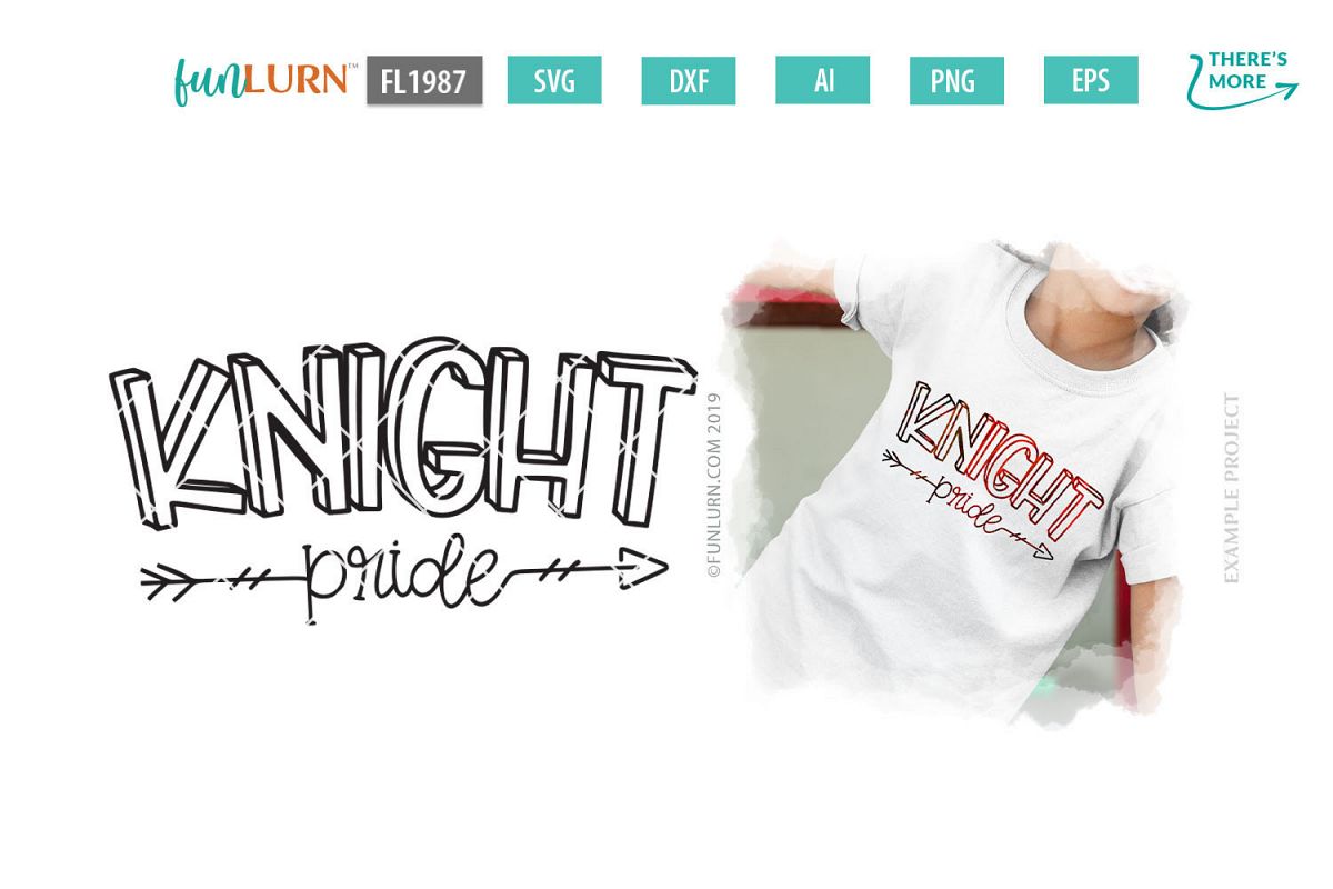 Knight Pride Team SVG Cut File example image 1