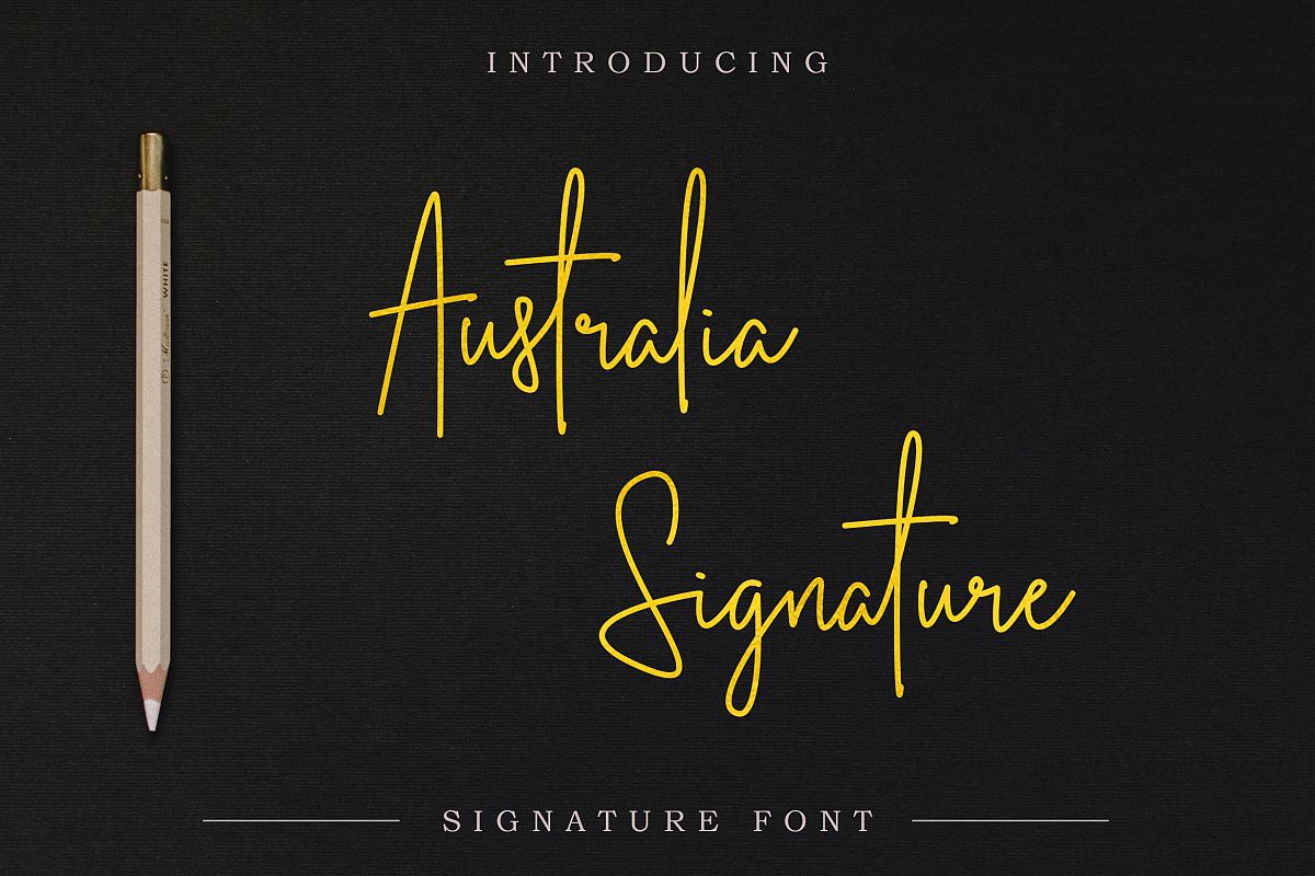 Australia Signature | Script Font example image 1