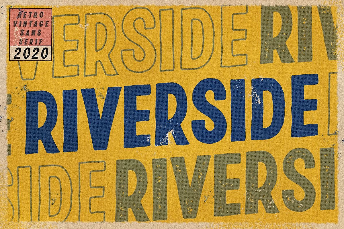 RIVERSIDE | Retro Vintage Sans Serif example image 1