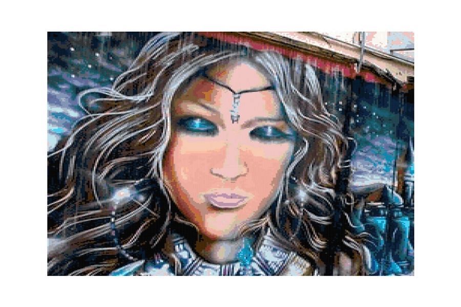 Dream Girl Cross Stitch Pattern Large, full coverage pattern example image 1