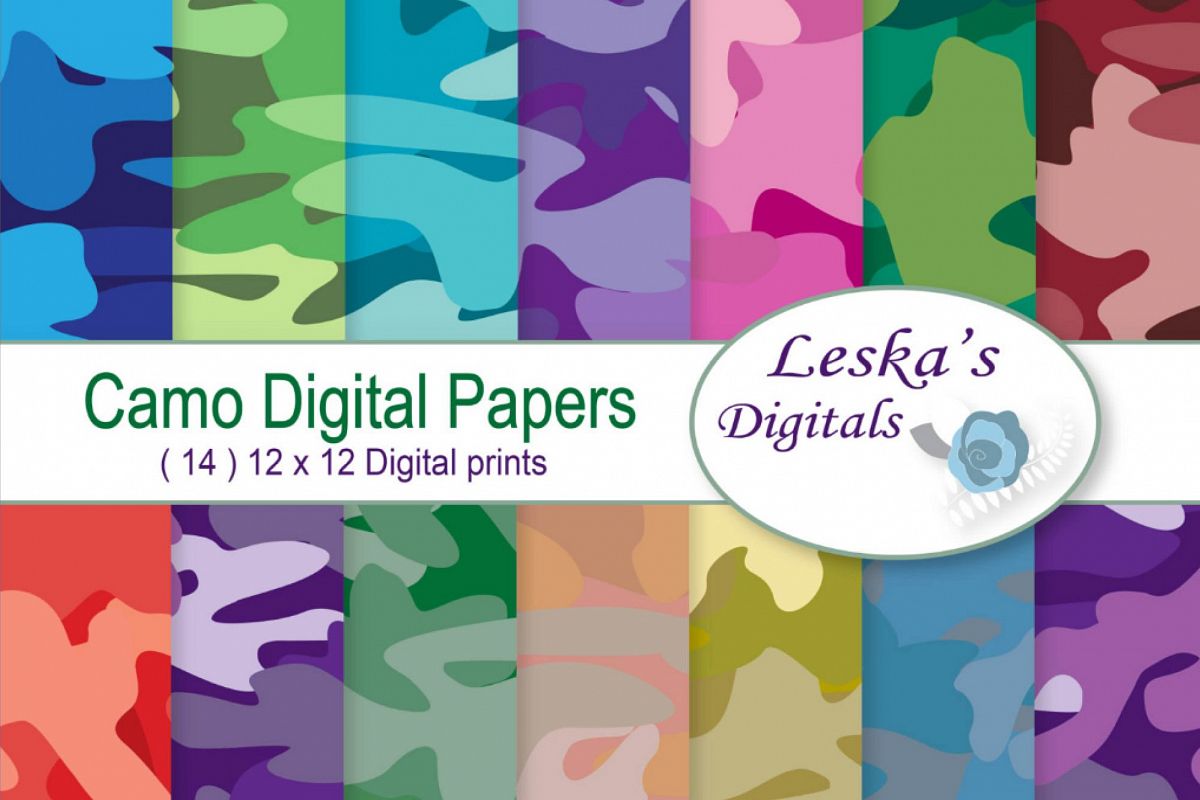 Camouflage Digital Paper example image 1