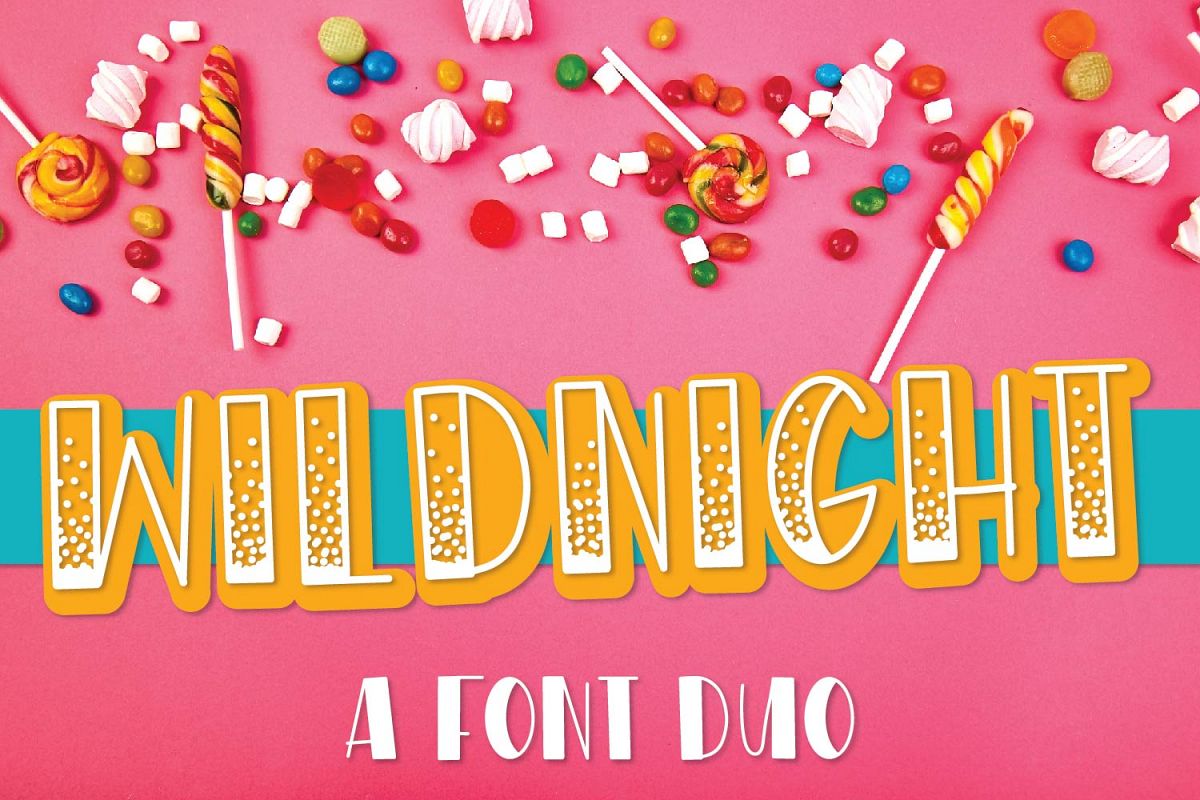 WildNight - A Hand Lettered Shimmery Font Duo example image 1