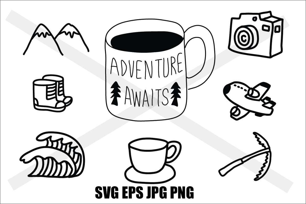 Adventure Set 1 - SVG EPS JPG PNG example image 1