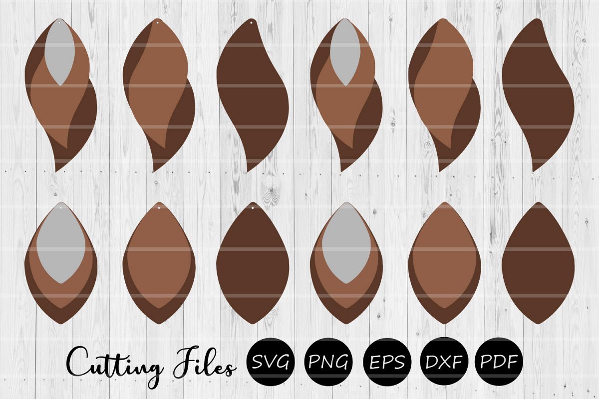 Stacked earrings | SVG cutting files | Commercial use | example image 1