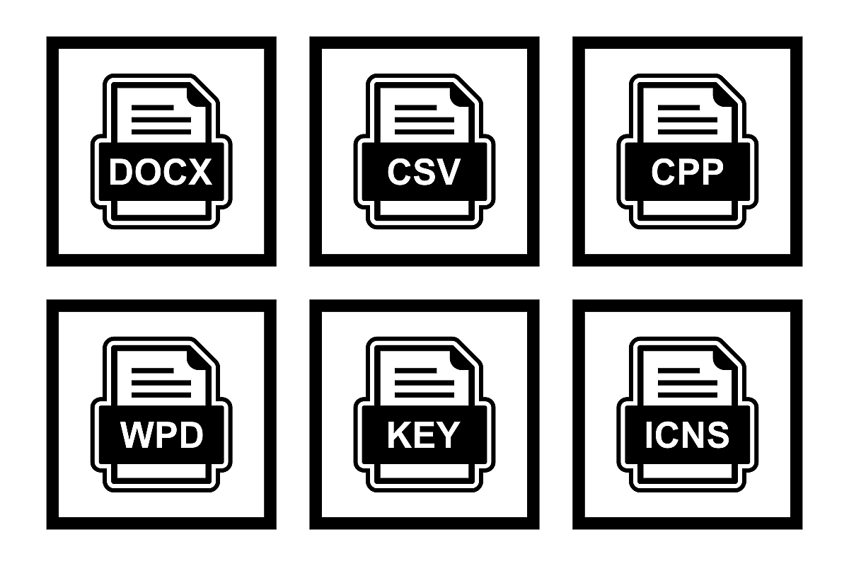 Set Of File Formats Icons example image 1