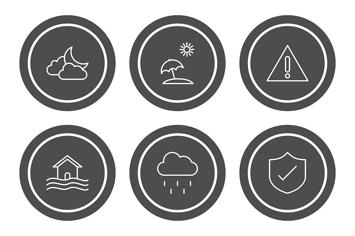 Set Of Weather And Season Icons example image 1