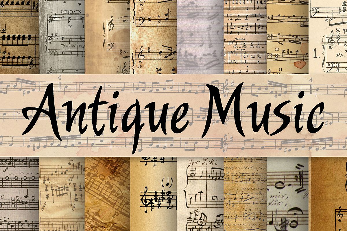 Antique Music Digital Paper example image 1