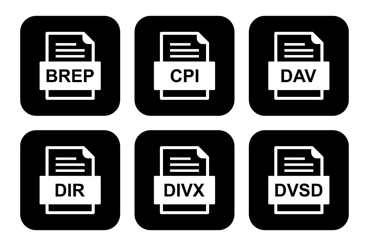 Set Of File Formats Icons example image 1