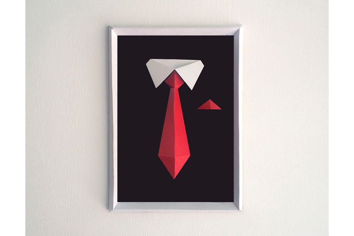 DIY Gentleman Frame - 3d papercraft example image 1