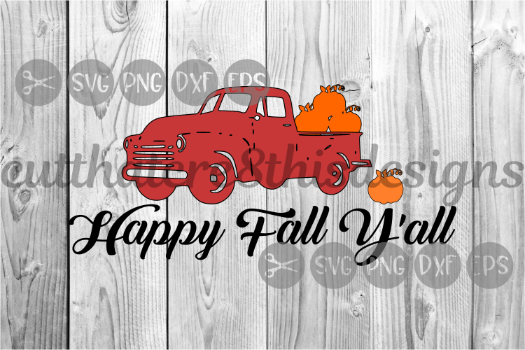 Download Happy Fall Y'all, Truck, Autumn, Seasons, Cut File, SVG ...