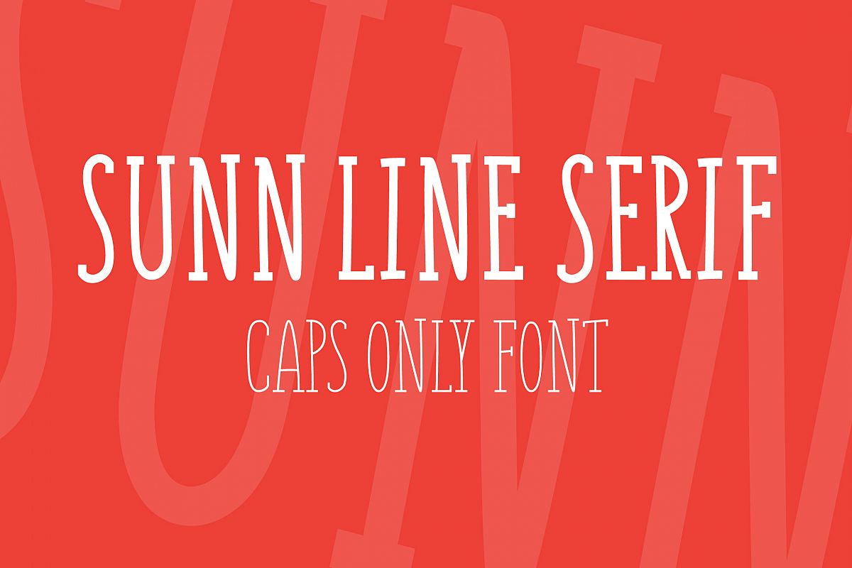 SUNN Serif Line Caps Only Font example image 1