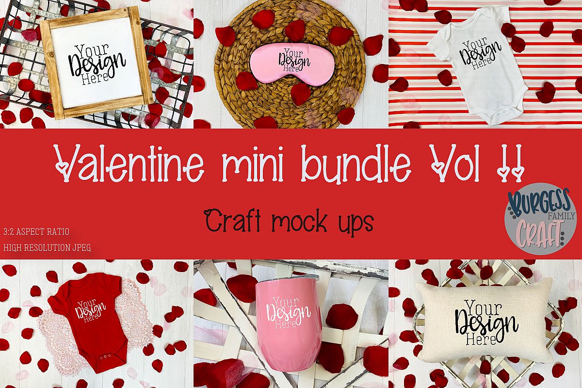 Valentine Mini Bundle Vol II | Craft mock up example image 1