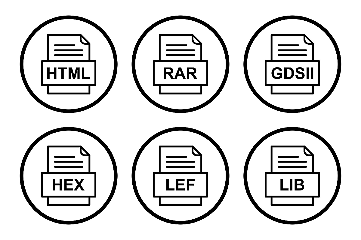 Set Of File Formats Icons example image 1