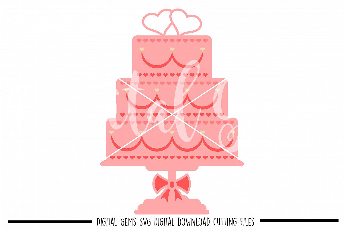 Wedding cake SVG / PNG / EPS / DXF Files example image 1