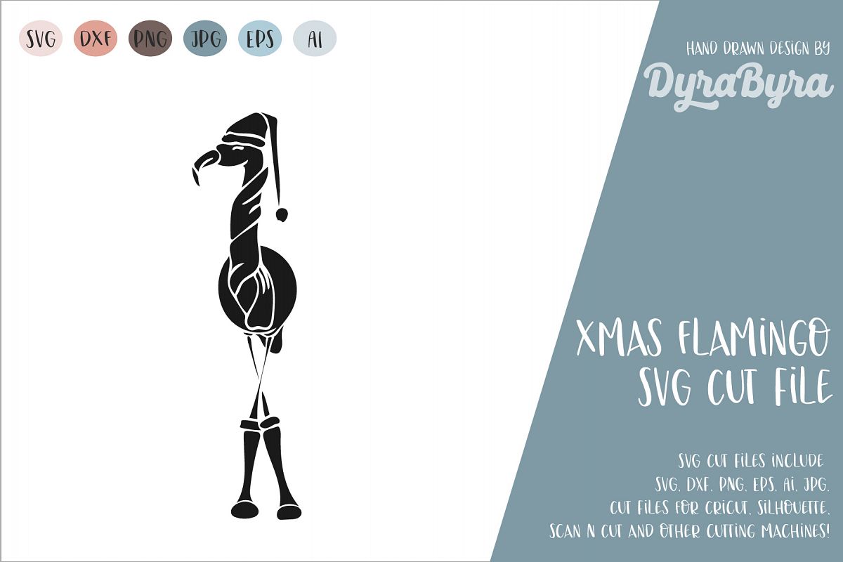 Flamingo Christmas SVG / Christmas SVG example image 1