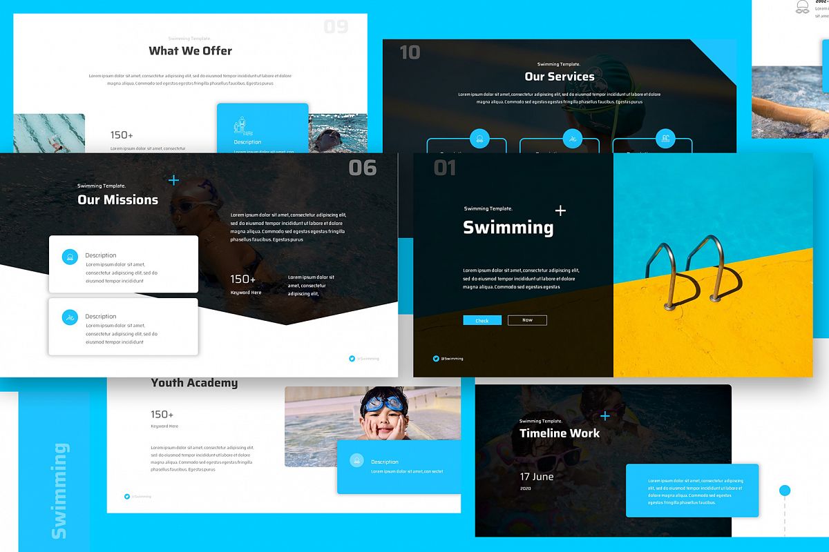 Swimming Keynote Presentation example image 1