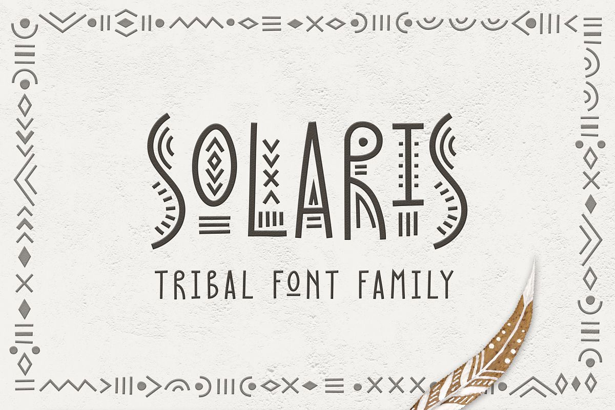 Solaris - Tribal Font Family example image 1