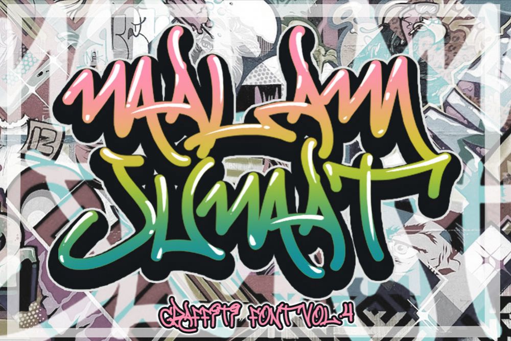 MALAM JUMAT GRAFFITI FONT VOL.4 example image 1