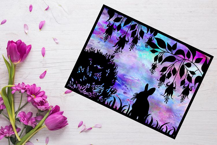 Bunny Rabbit Papercut Template example image 1