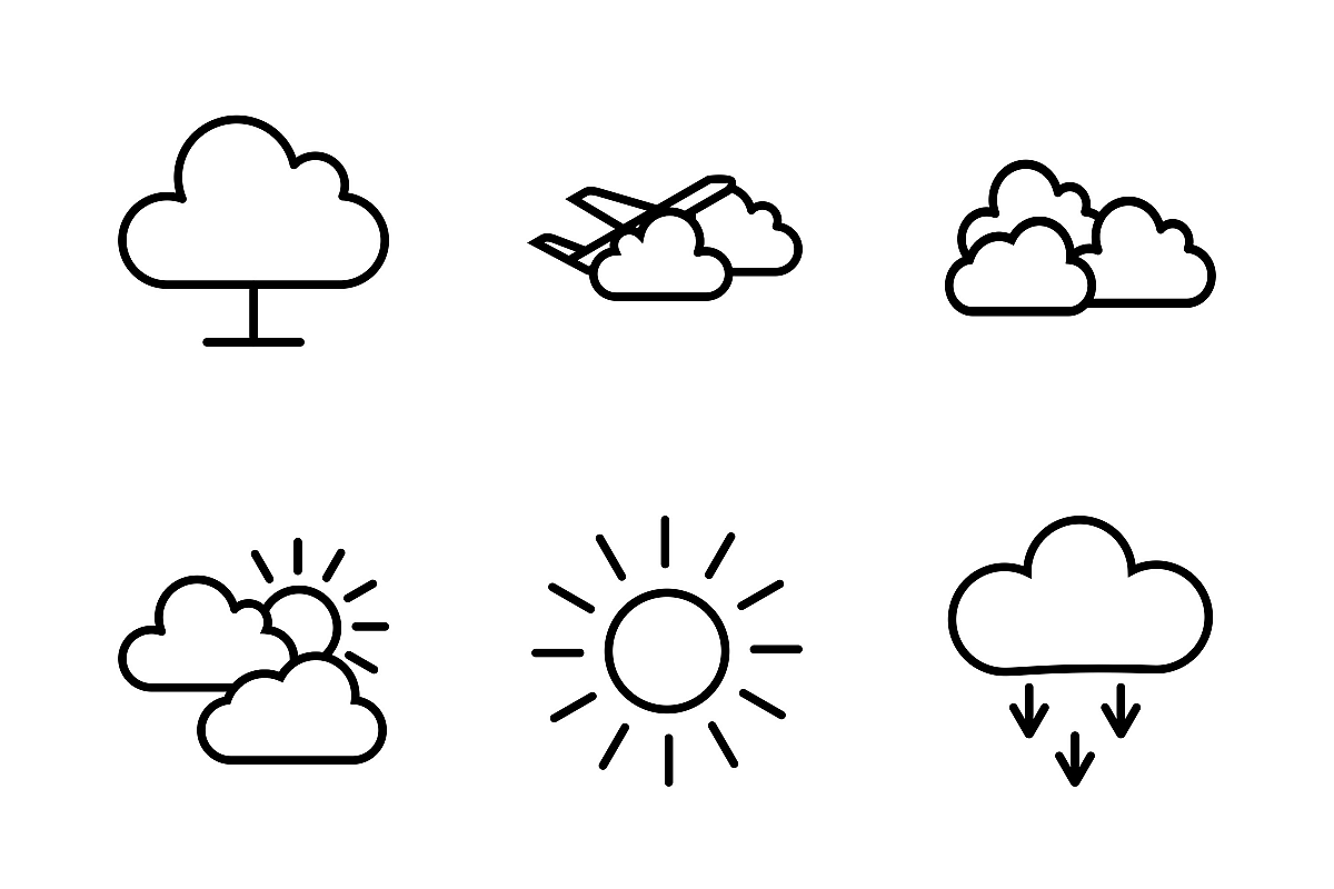 Set Of Weather And Season Icons example image 1