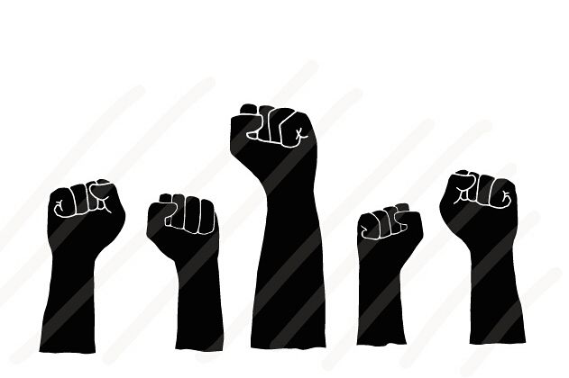 Power of Team - Hands Up to fight - SVG/JPG/PNG Hand Drawing example image 1