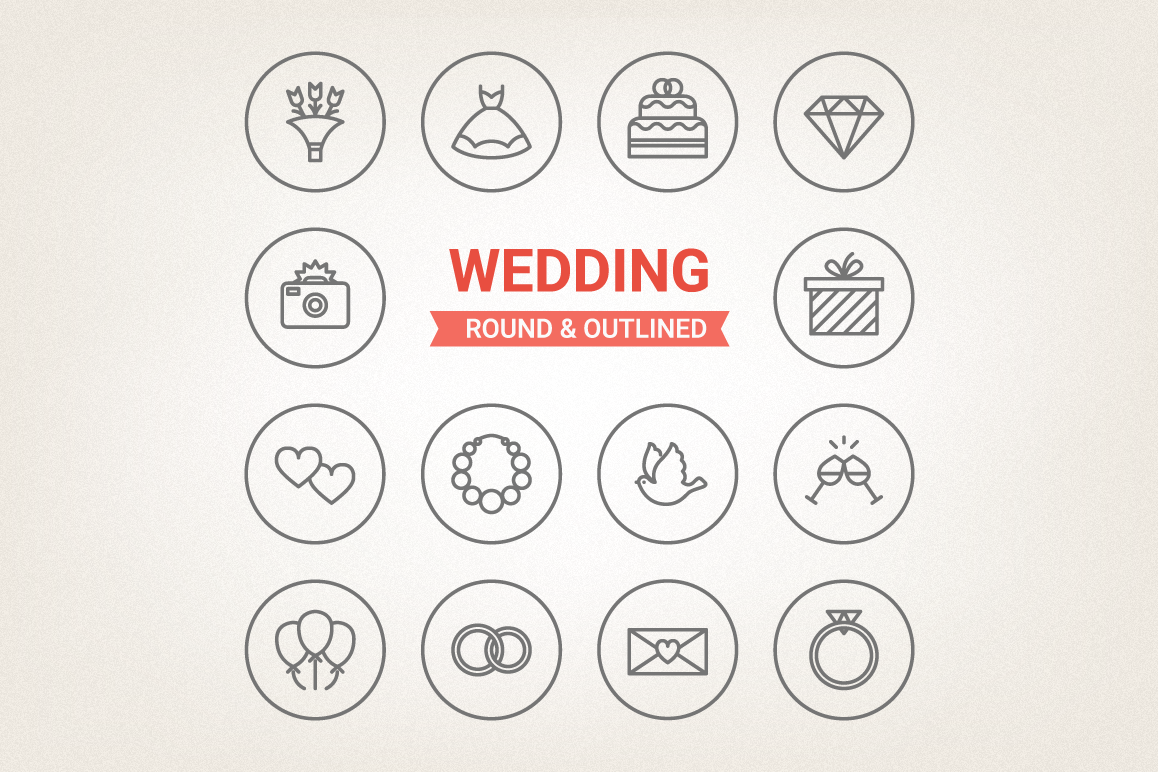 Circle Wedding Icons example image 1