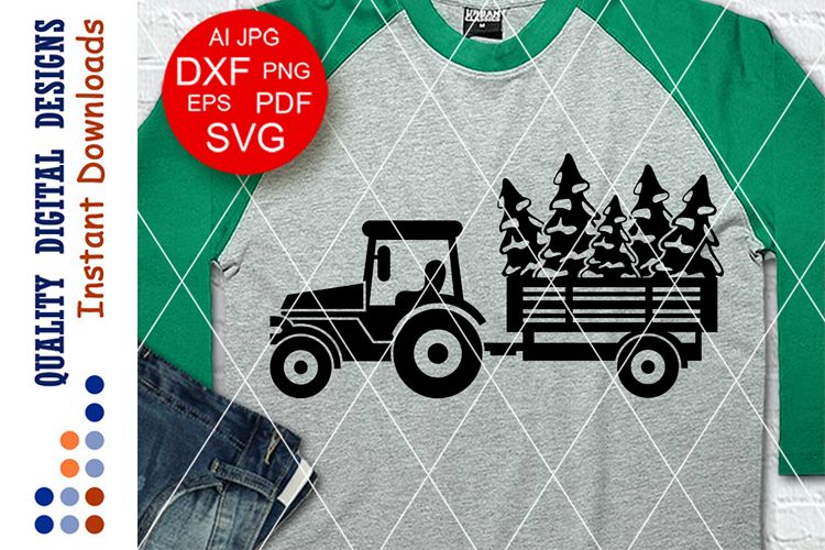 Tractor svg CHRISTMAS Trees png Farmers market sign example image 1