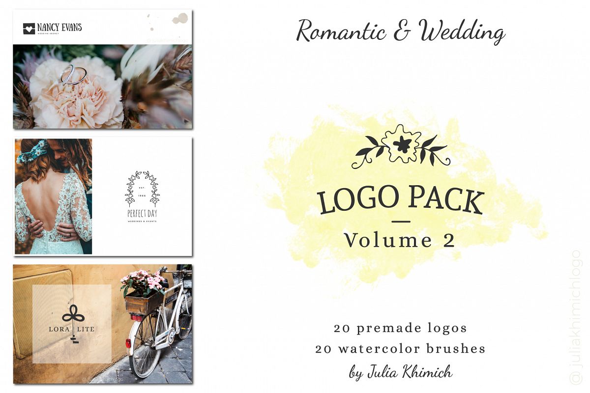 Logo Pack Vol.2. Romantic & Wedding example image 1