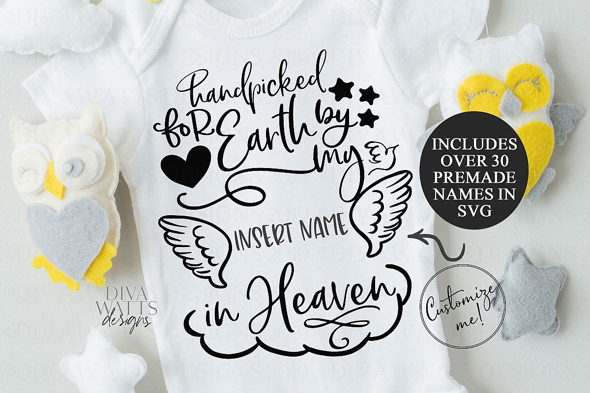 Handpicked for Earth by my Sibling in Heaven Rainbow Baby example image 1