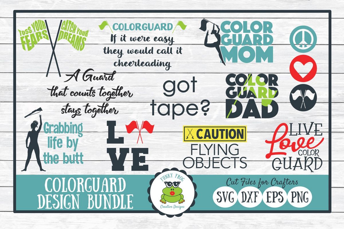 Color Guard SVG Design Bundle, Cut Files for Crafters example image 1