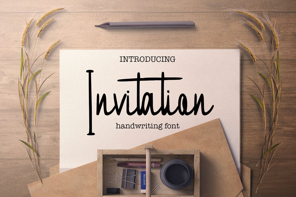 Invitation handwritten font example image 1