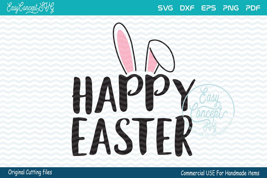 Happy Easter svg, Easter svg, Happy Easter, example image 1