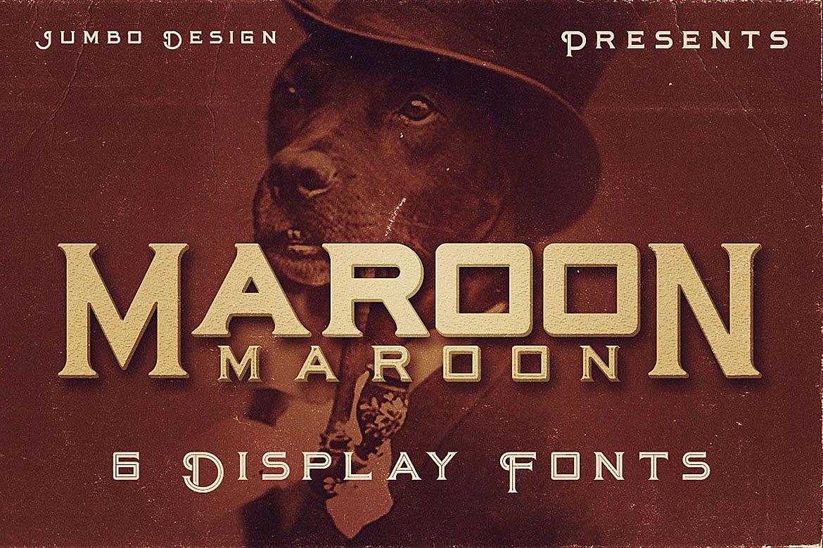 Maroon - Vintage Style Font example image 1