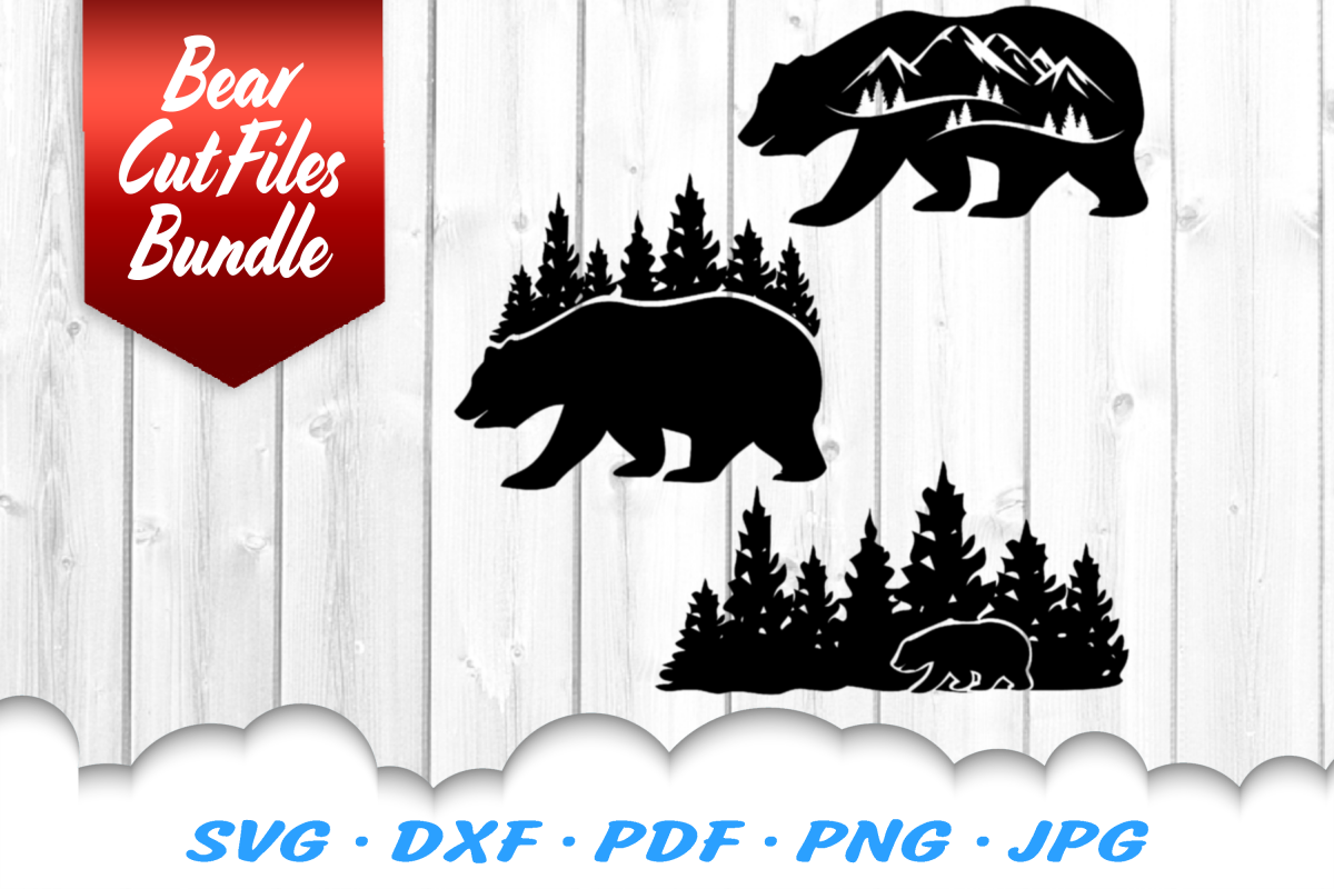 Bear Mountains SVG DXF Cut Files Bundle