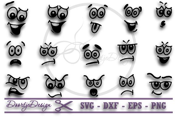 SVG Face vector files example image 1