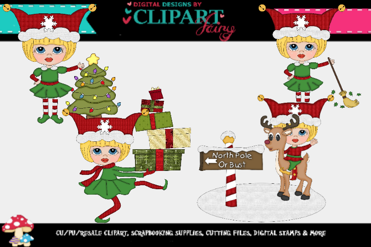 Christmas Elf Girls 4 example image 1