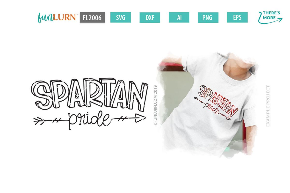 Spartan Pride Team SVG Cut File example image 1