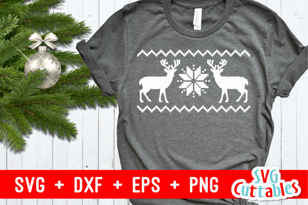 Deer Sweater| Cut File example image 1