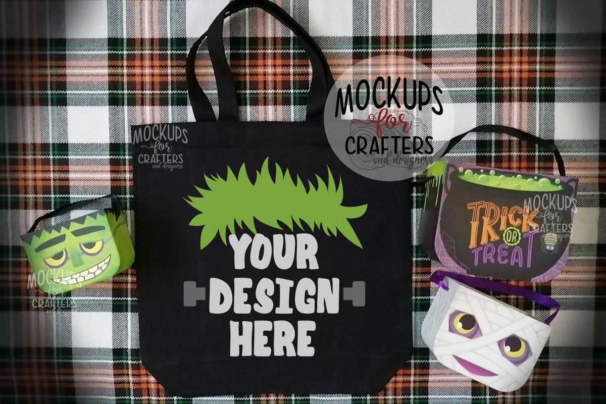 Halloween Treat Bag, Tote Bag, Mock-Up example image 1