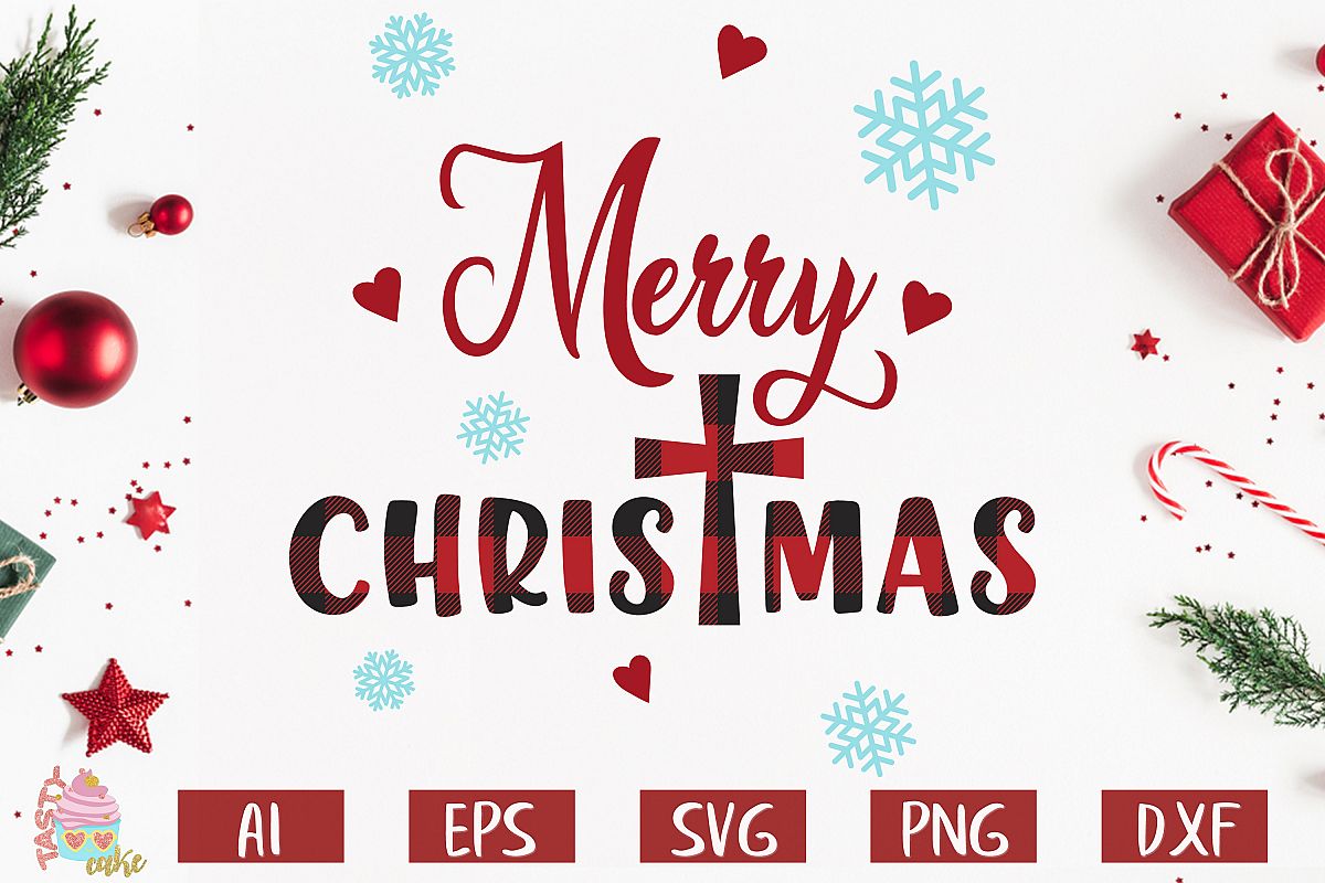Download Merry Christmas Sign SVG - Christmas Cross Sign SVG