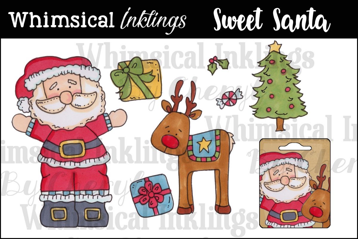 Sweet Santa Christmas Clipart Collection example image 1