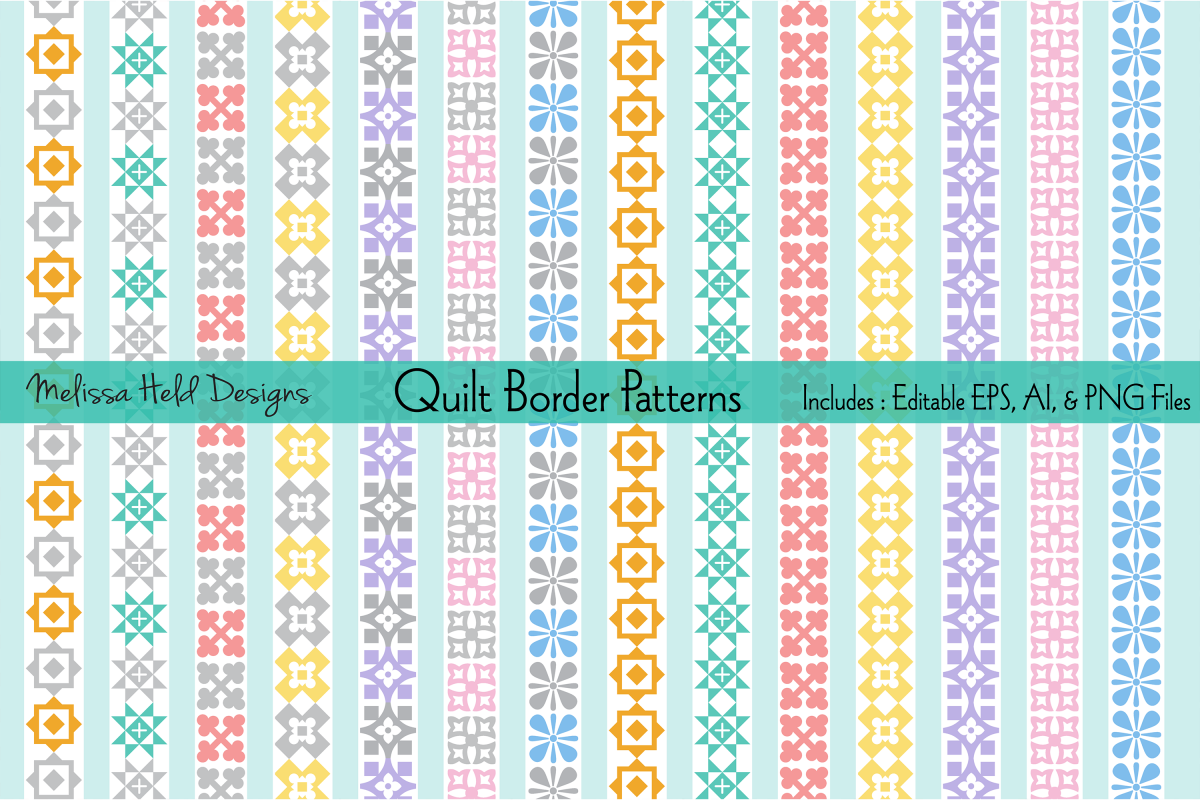 Pastel Quilt Border Patterns example image 1