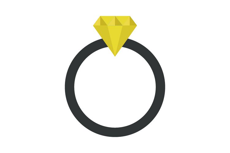 Ring icon with diamond example image 1