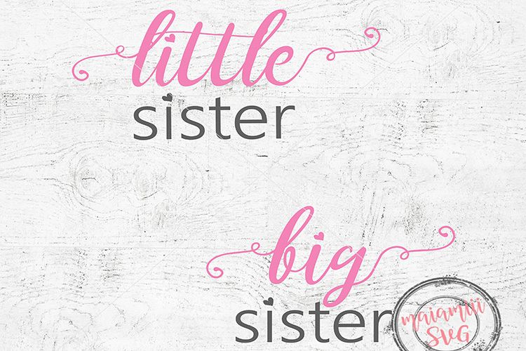 Big Sister Little Sister Svg, Sister Svg, Heart Svg, Love example image 1