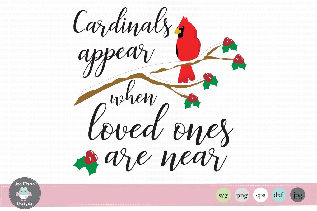 Download Cardinals appear when loved ones are near svg, Christmas svg