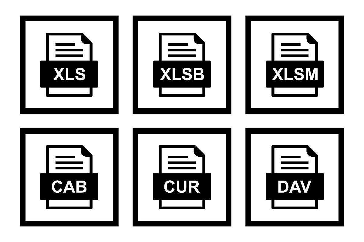Set Of File Formats Icons example image 1